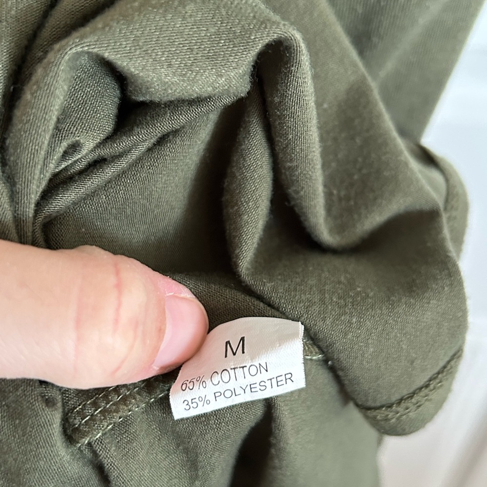 dressbarn Olive Green High Low Dress with tie front - Picture 5 of 5